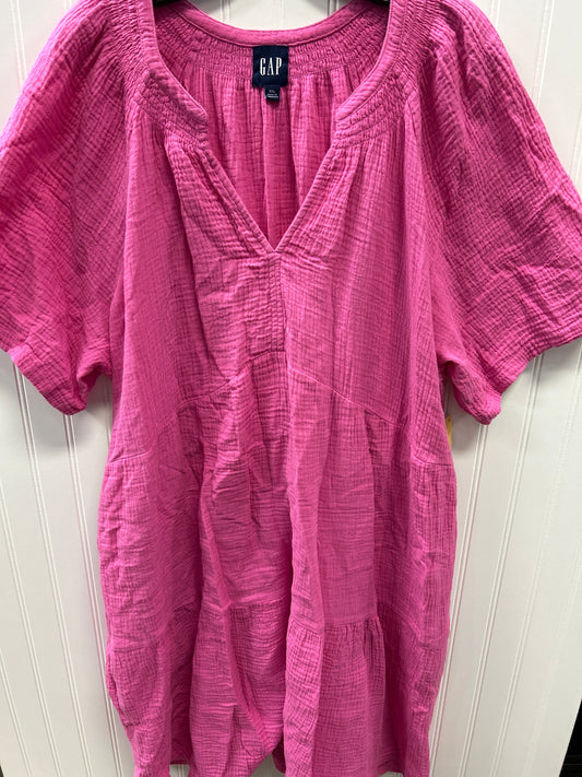 Dress Casual Midi By Gap In Pink, Size:1X