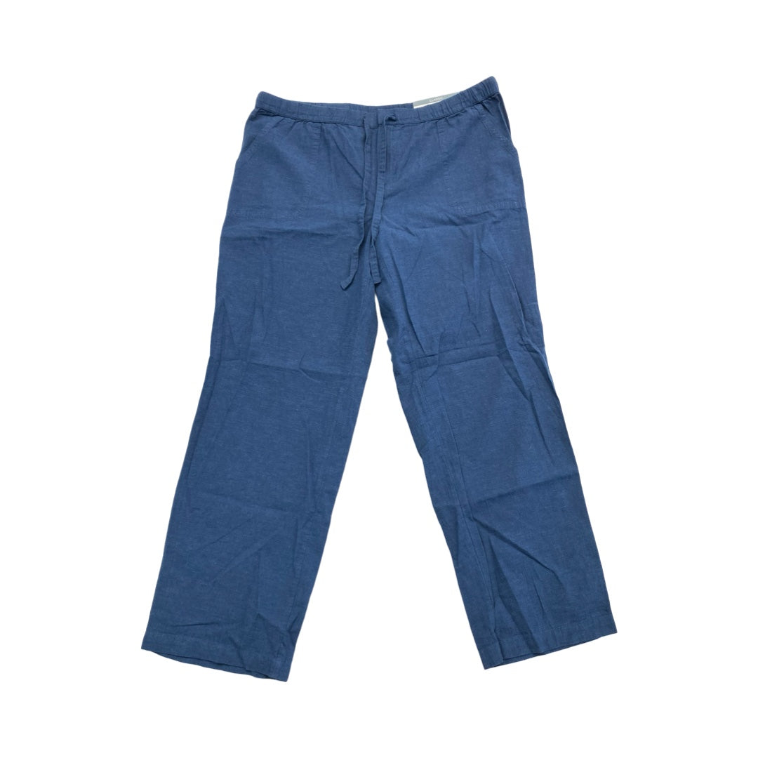 Pants Linen By Liz Claiborne In Navy, Size:L