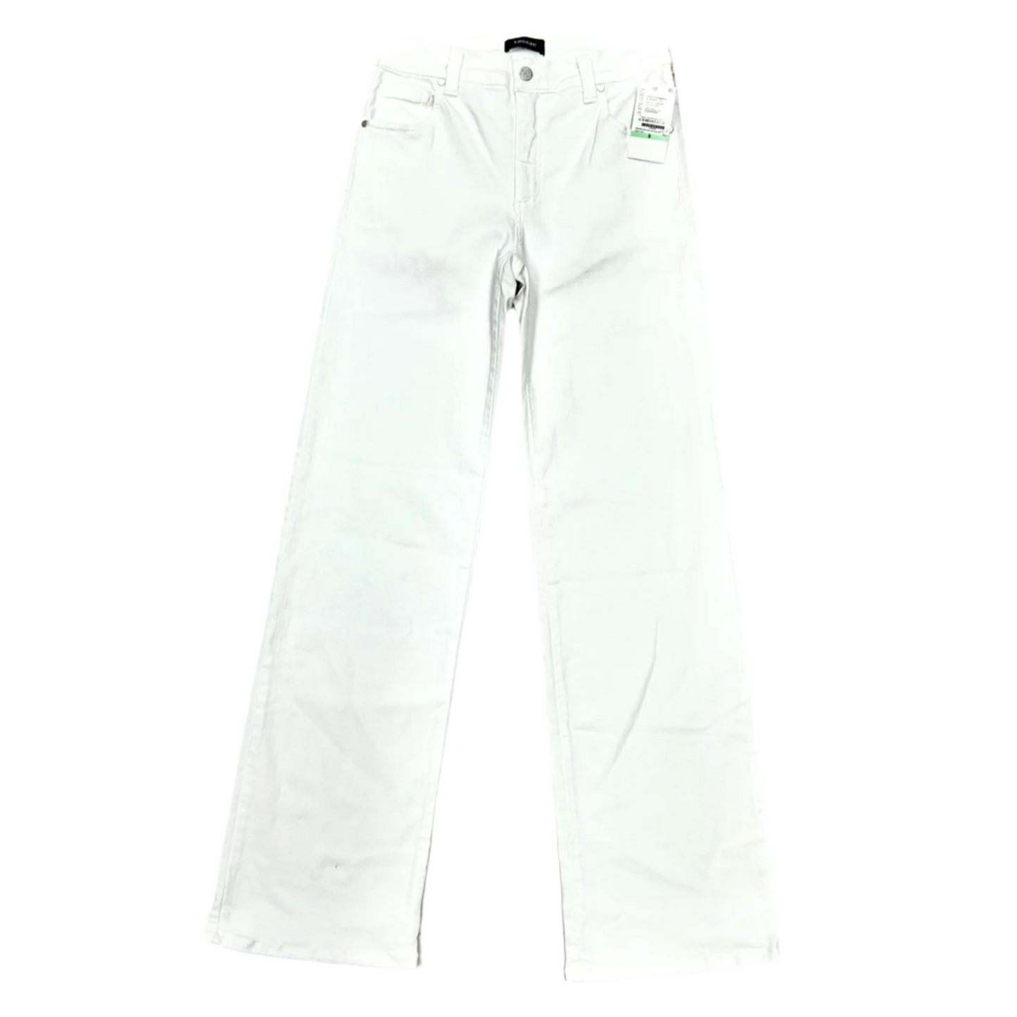 Jeans Flared By Karen Kane In White Denim, Size: 8