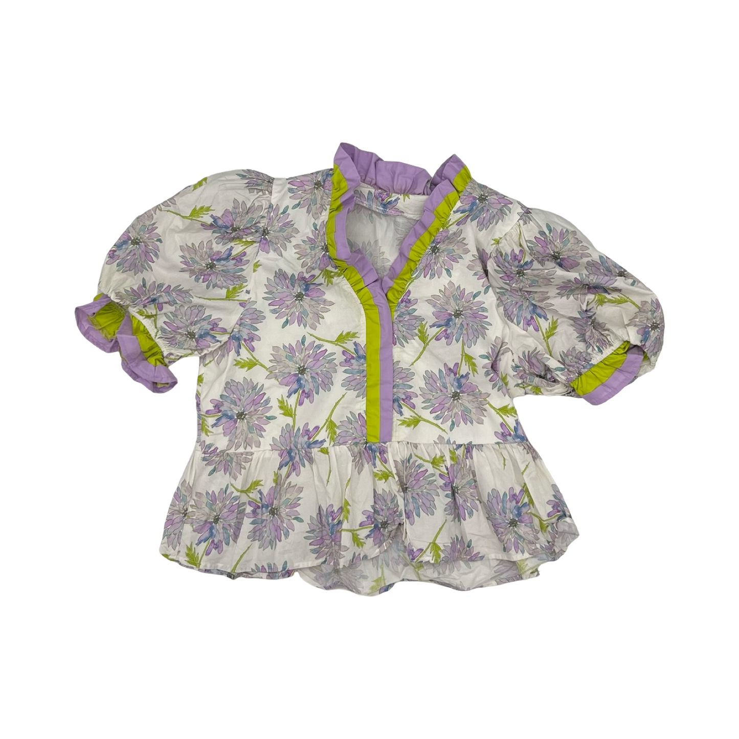 Blouse Ss By Cmf In Floral Print, Size:L