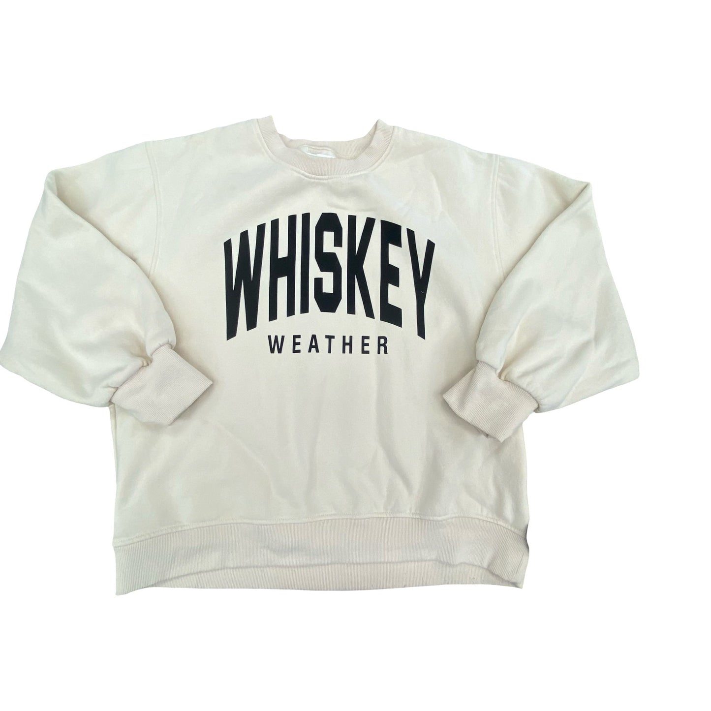 Sweatshirt Crewneck By Cmc In Black & Cream, Size:M