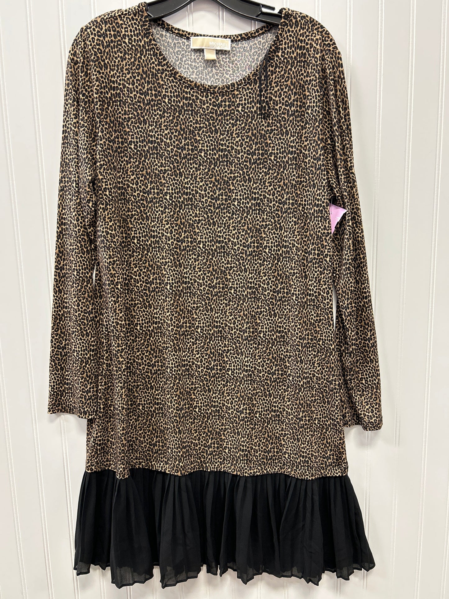 Dress Casual Midi By Michael By Michael Kors In Animal Print, Size:L