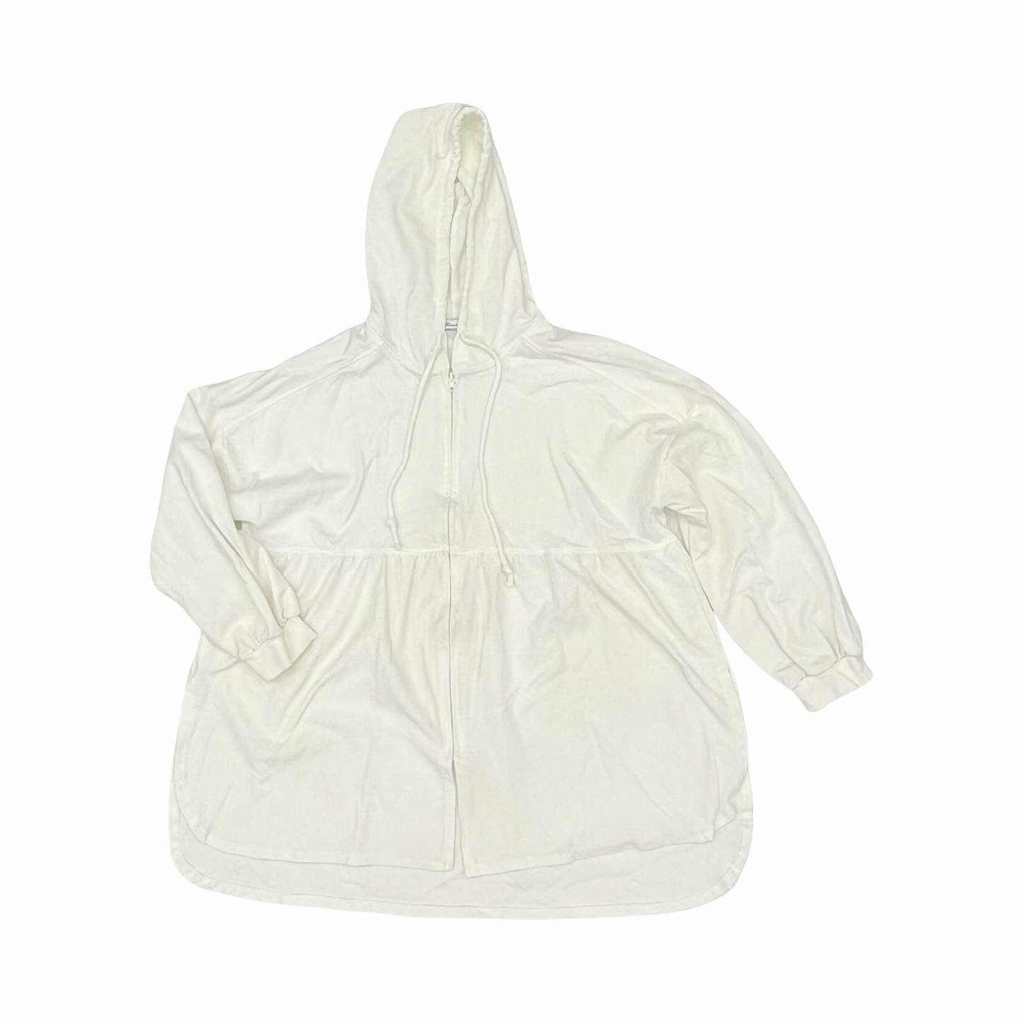 Jacket Shirt By Clothes Mentor In White, Size:2X