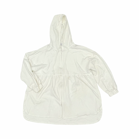 Jacket Shirt By Clothes Mentor In White, Size:2X