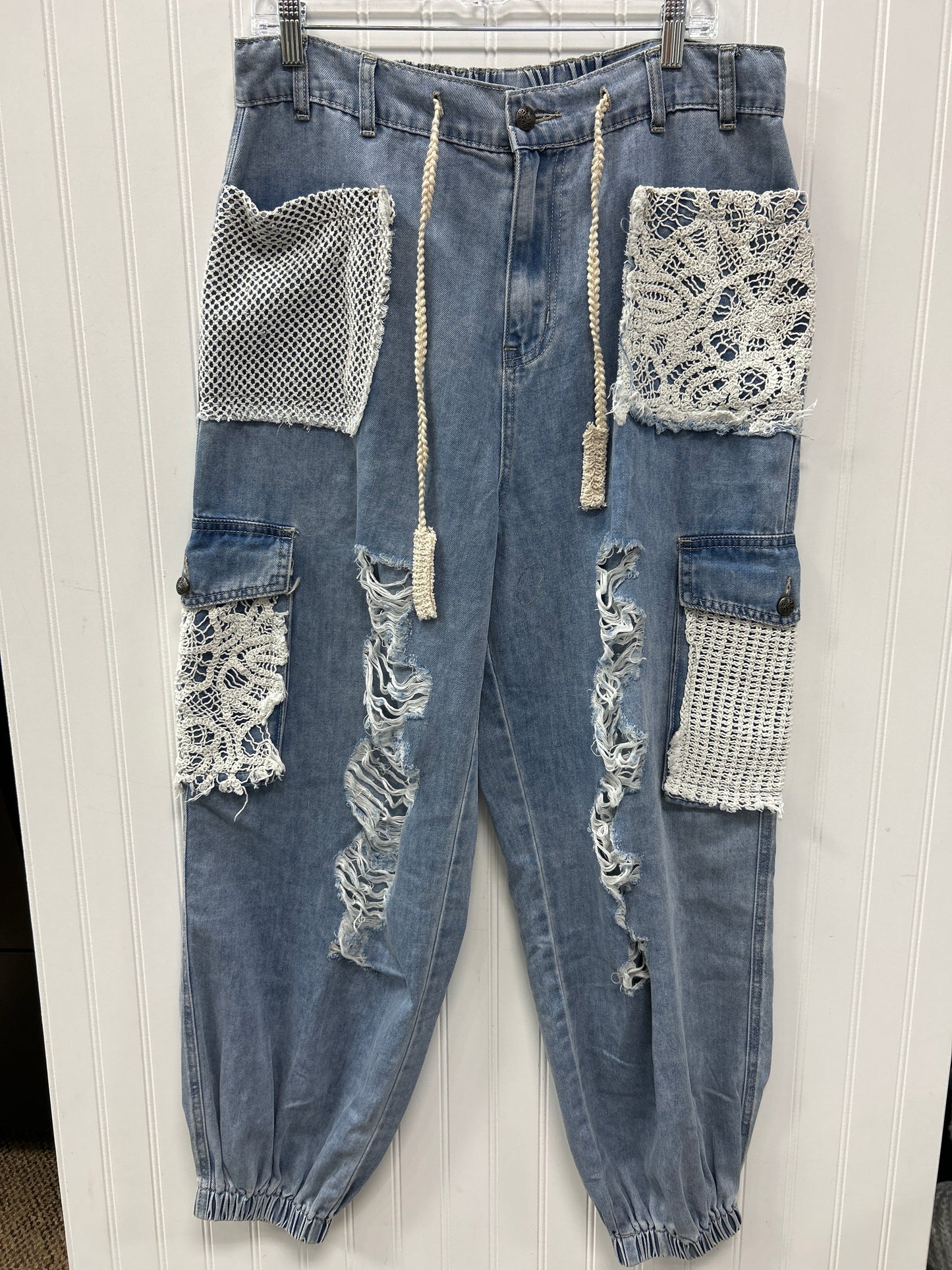 Pants Joggers By Pol In Blue Denim, Size:L