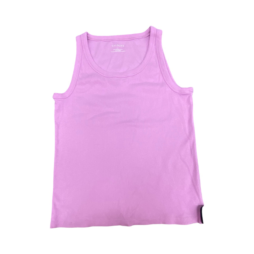 Top Sleeveless Basic By Talbots In Pink, Size:L