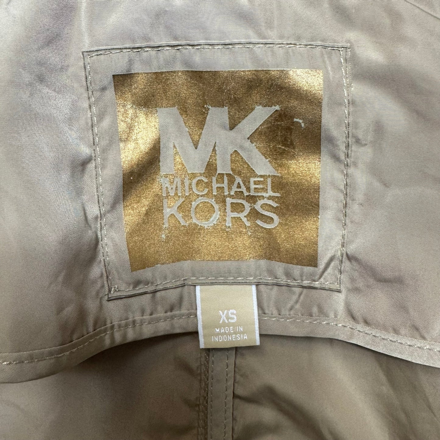 Jacket Designer By Michael Kors In Gold, Size: Xs