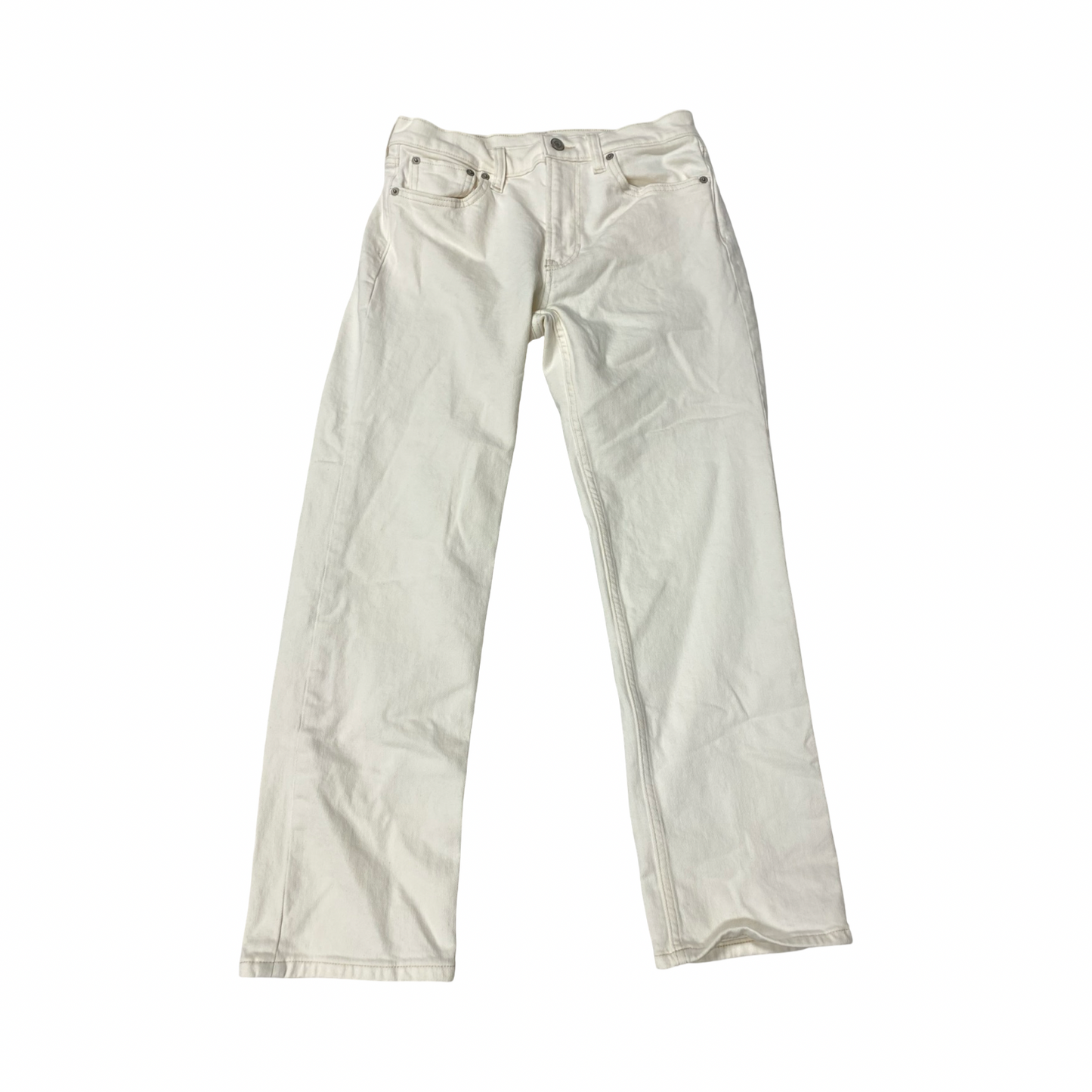 Jeans Cropped By Gap In Ivory, Size:6P