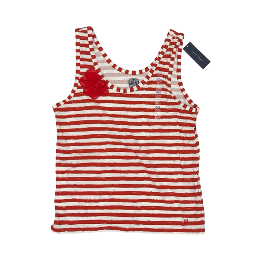 Tank Top By Tommy Hilfiger In Red & White, Size:Xxl