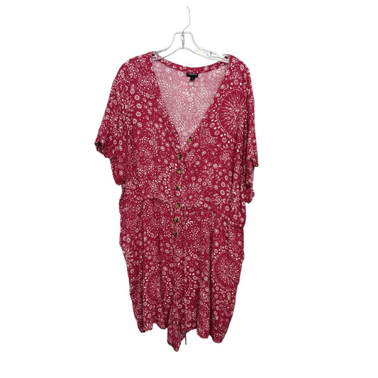 Romper By Torrid In Red & White, Size:3X