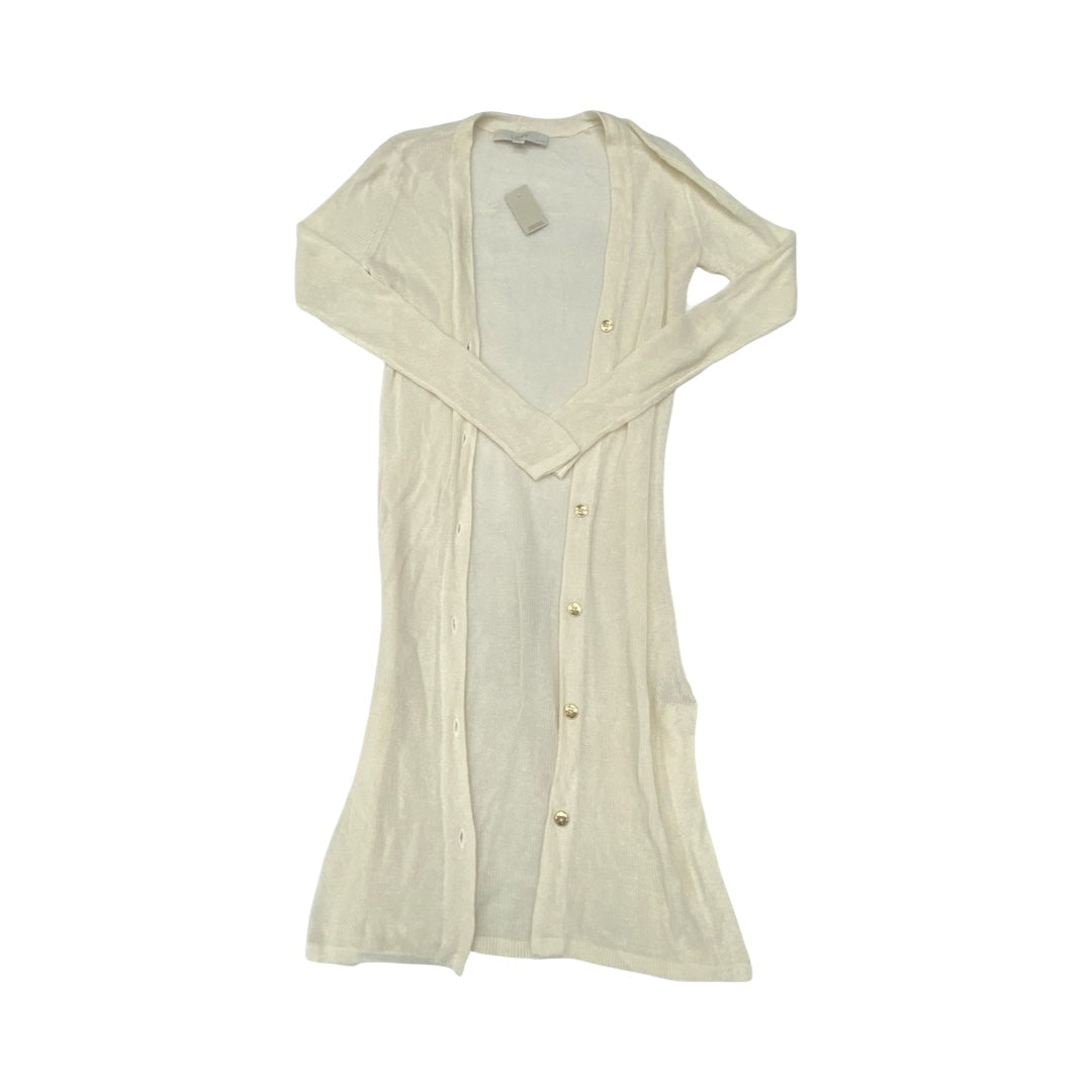 Cardigan By Loft In Cream, Size:Xsp