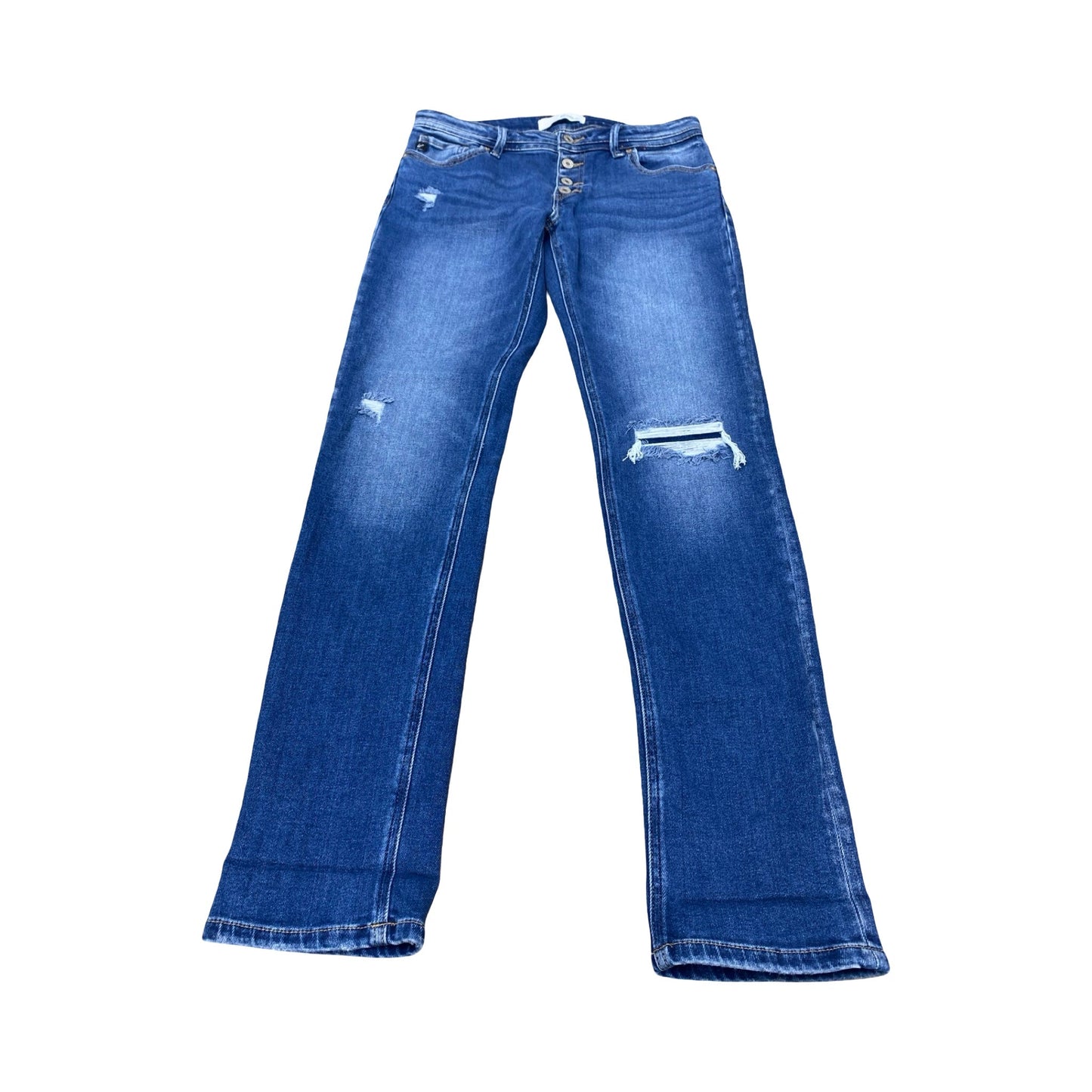 Jeans Boot Cut By Kancan In Blue Denim, Size:6