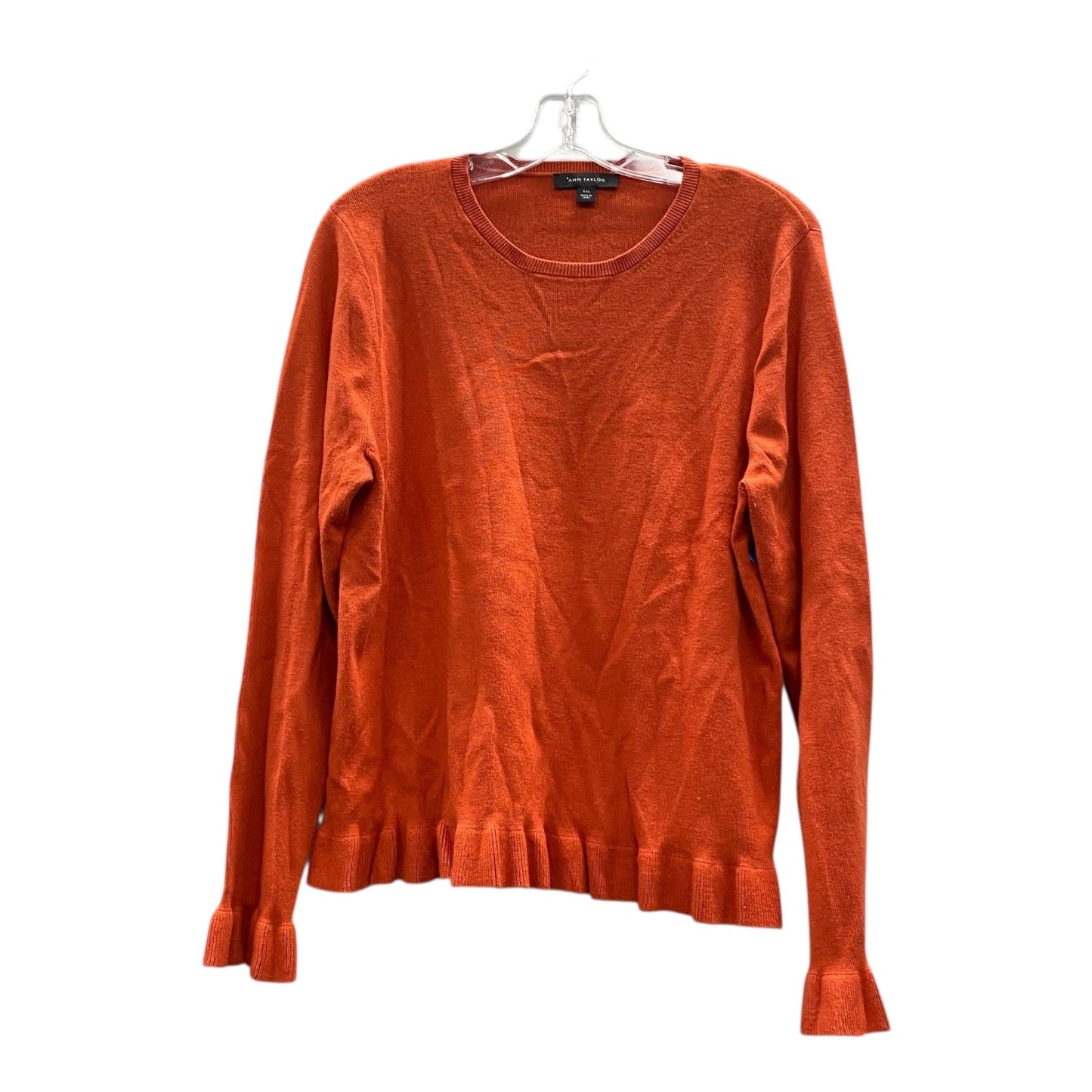 Sweater By Ann Taylor In Orange, Size:1X