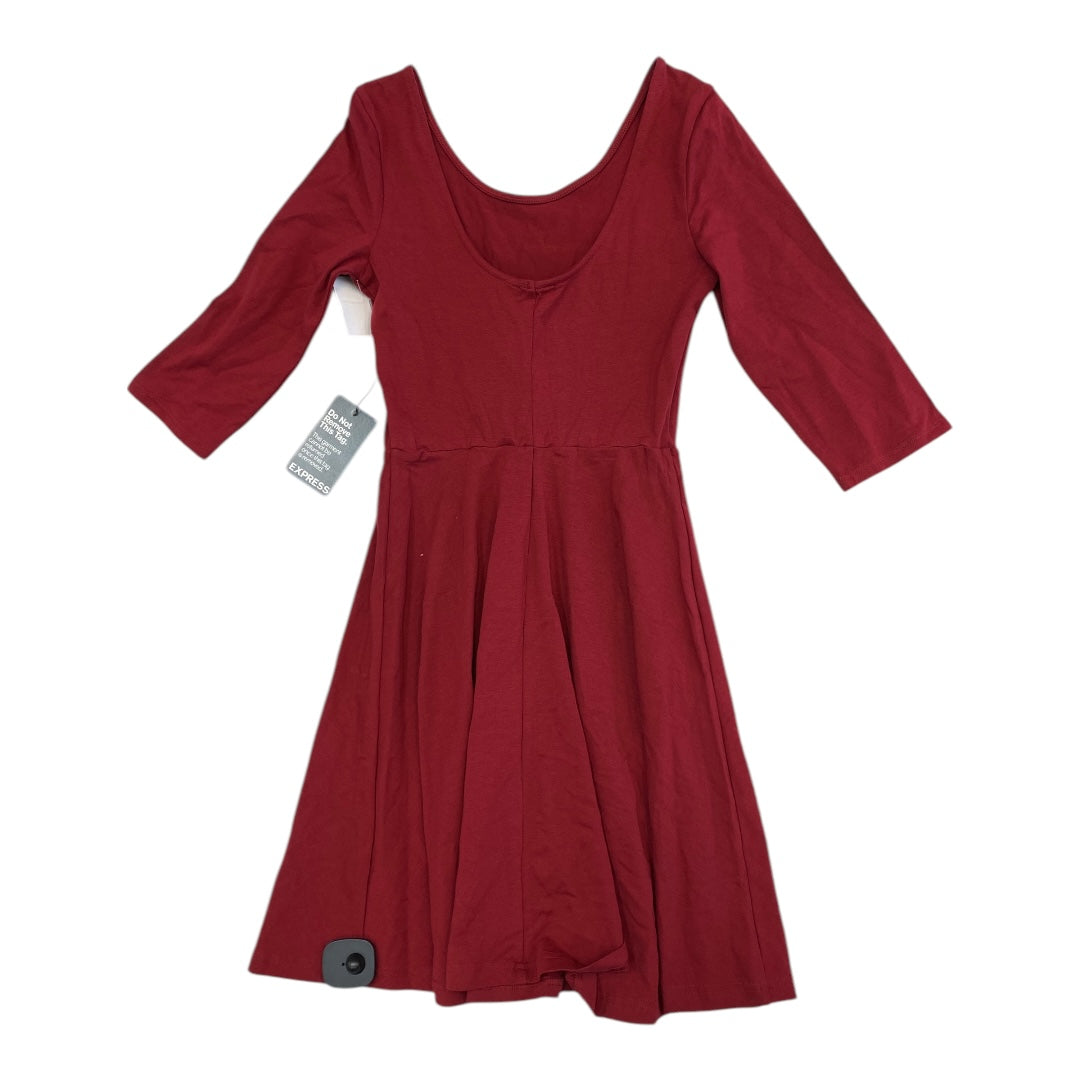 Dress Casual Short By Express In Red, Size:Xs
