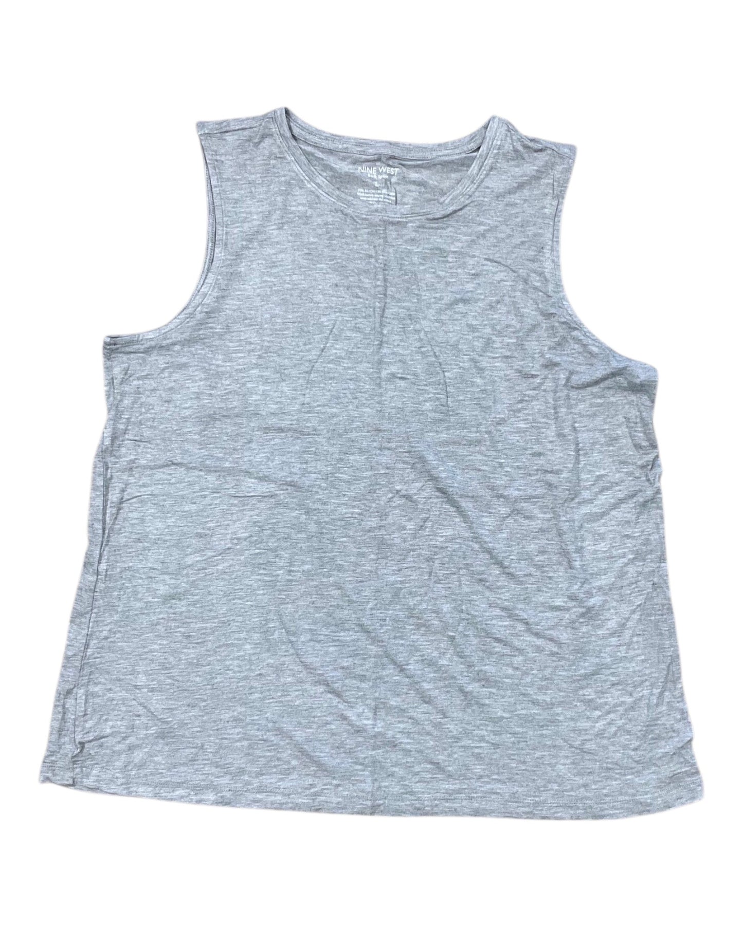 Top Sleeveless Basic By Nine West In Grey, Size:L