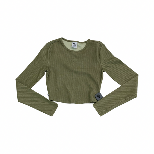 Athletic Top Ls Crewneck By Adidas In Green, Size:S
