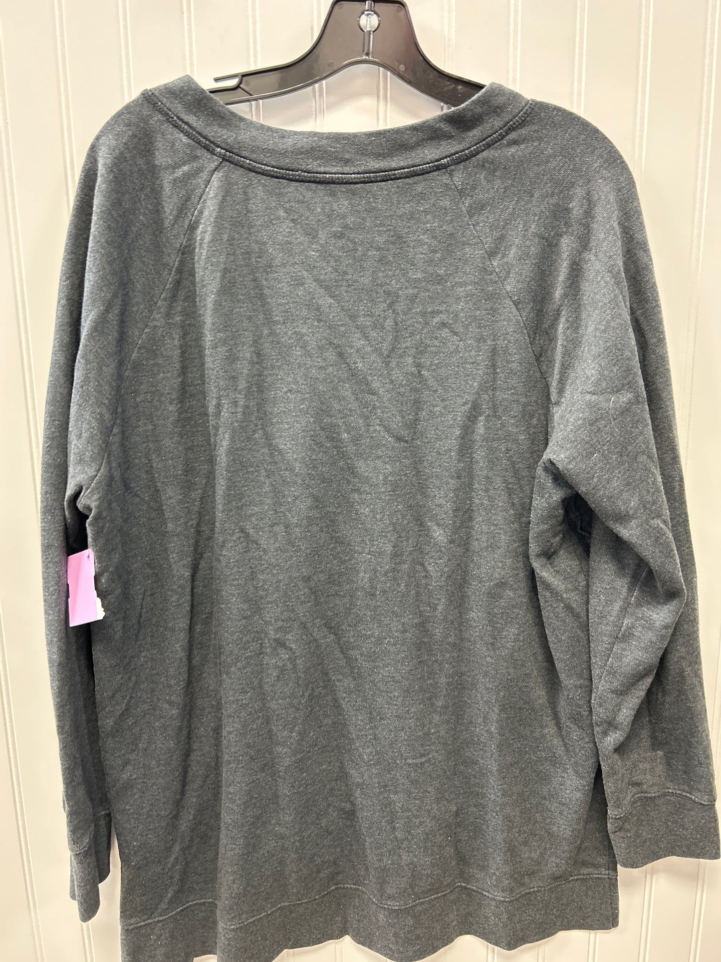 Top Ls By Terra & Sky In Grey, Size:Xl
