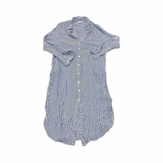 Dress Casual Midi By Tahari In Striped Pattern, Size:L