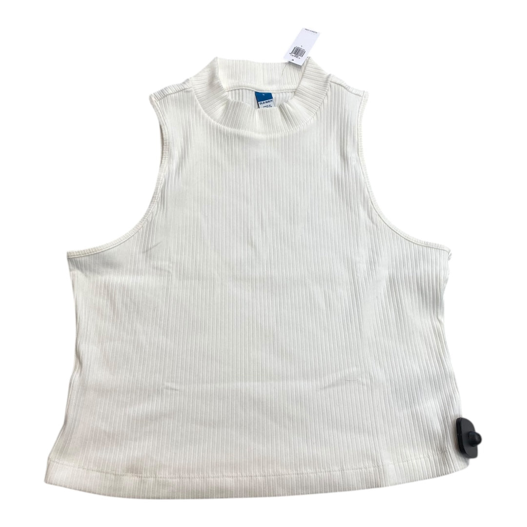 Top Sleeveless By Old Navy In White, Size:L