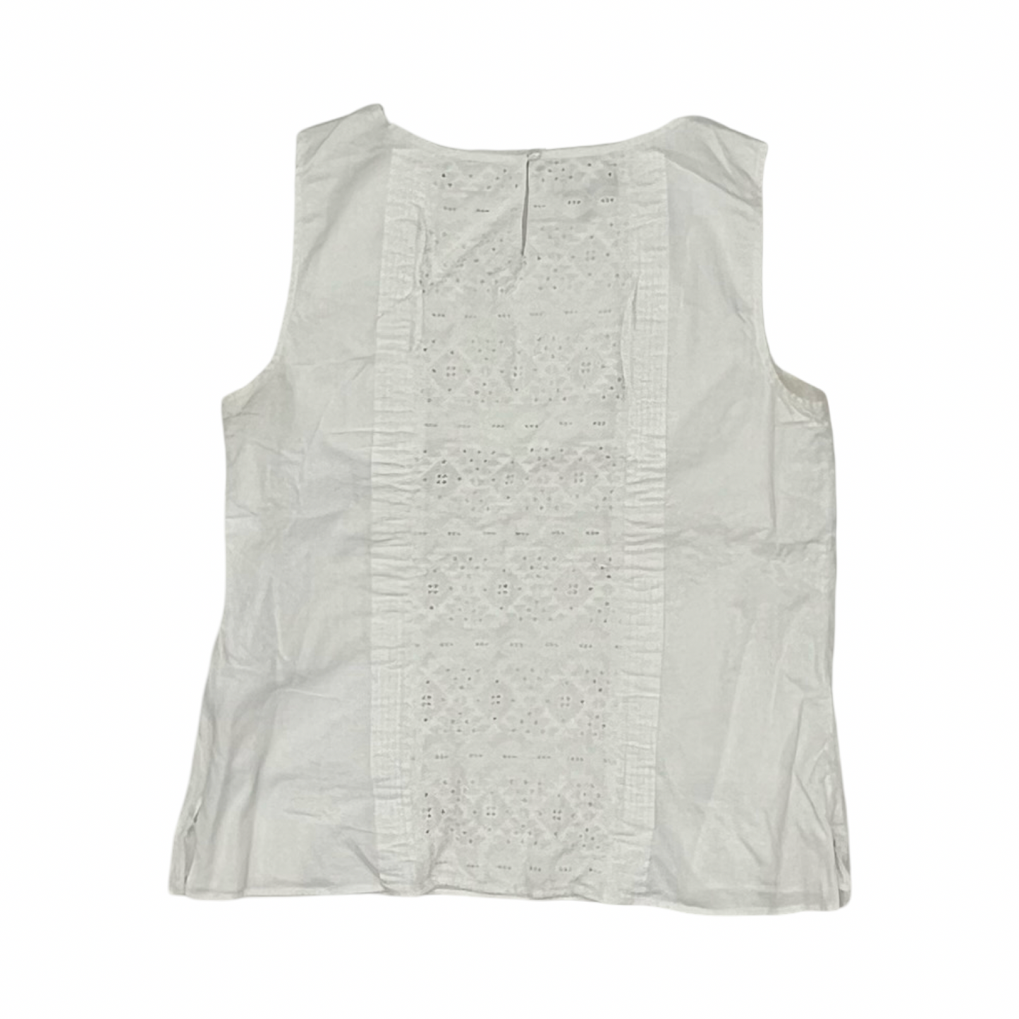 Blouse Sleeveless By Talbots In White, Size:M