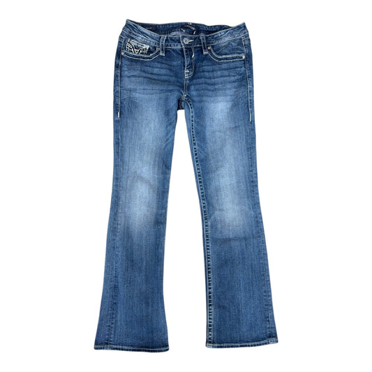 Jeans Boot Cut By Vigoss In Blue Denim, Size:12