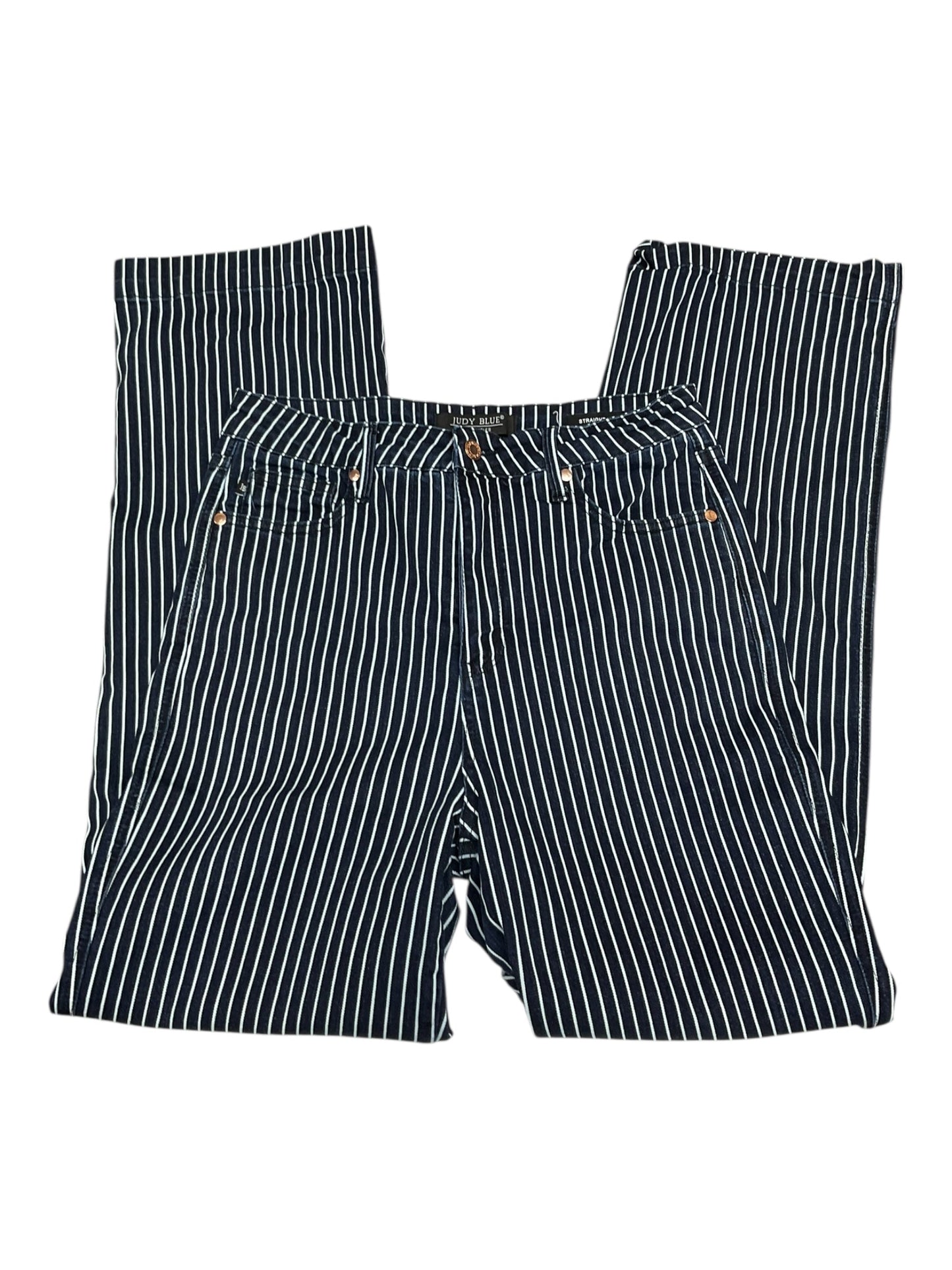 Jeans Boyfriend By Judy Blue In Blue & White, Size:12