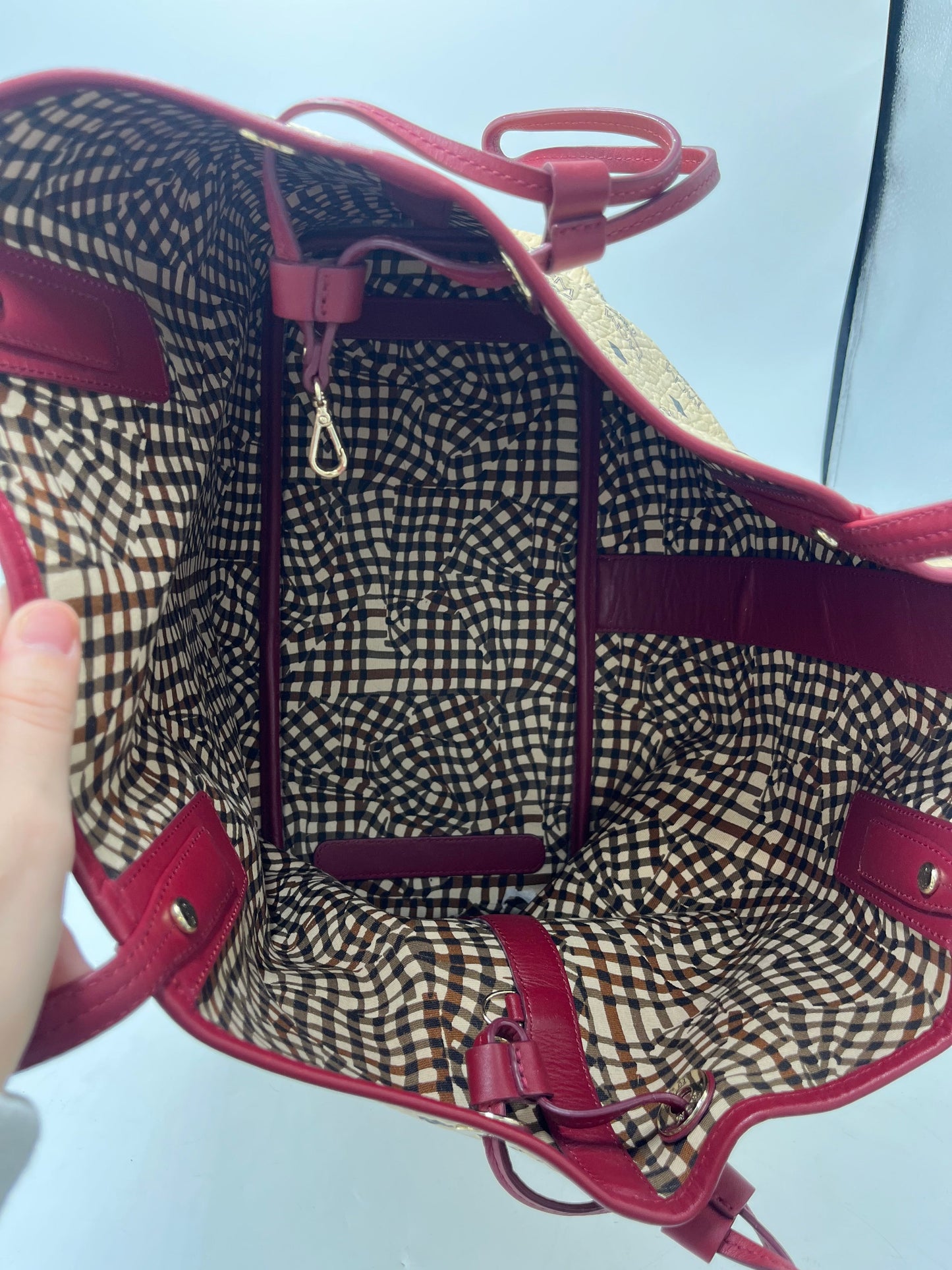 MCM Liz Shopper Luxury Designer Tote w/ Pouchette