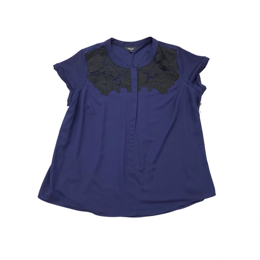 Top Ss By Simply Vera In Black & Blue, Size:1X