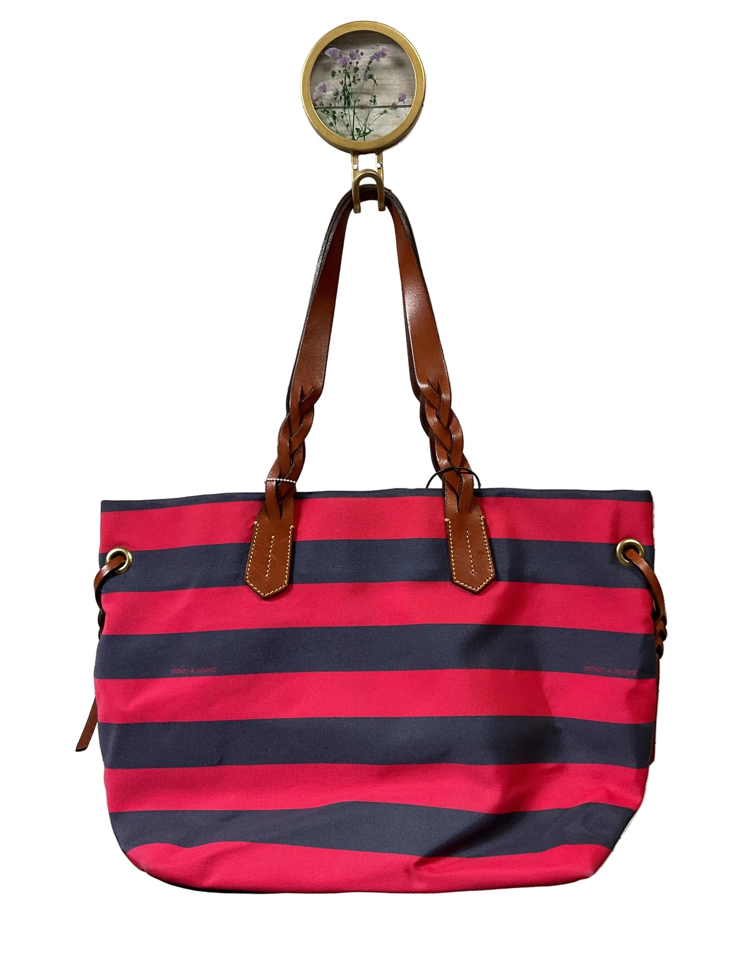 Handbag Designer By Dooney And Bourke In Blue & Red, Size:Large
