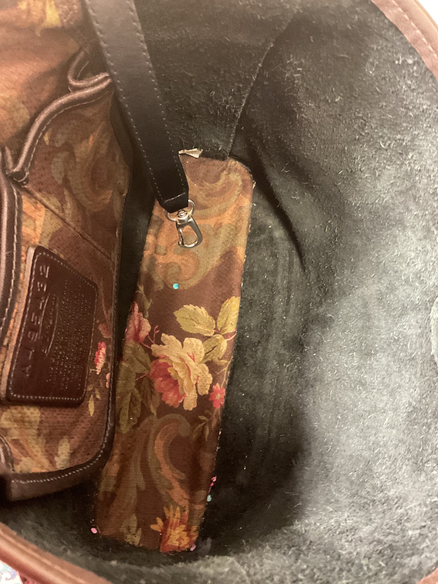 Handbag Leather By Brighton In Black & Silver, Size:Medium