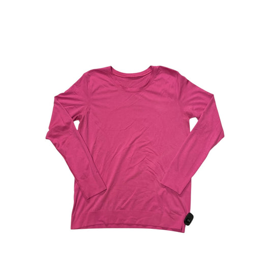 Athletic Top Ls Crewneck By Lululemon In Pink, Size:12