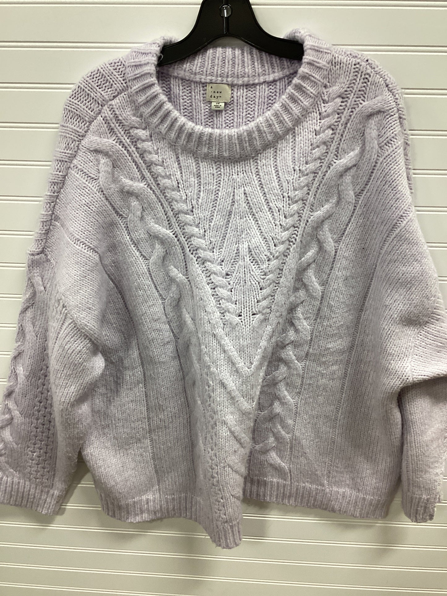 Sweater By A New Day In Purple, Size:2X