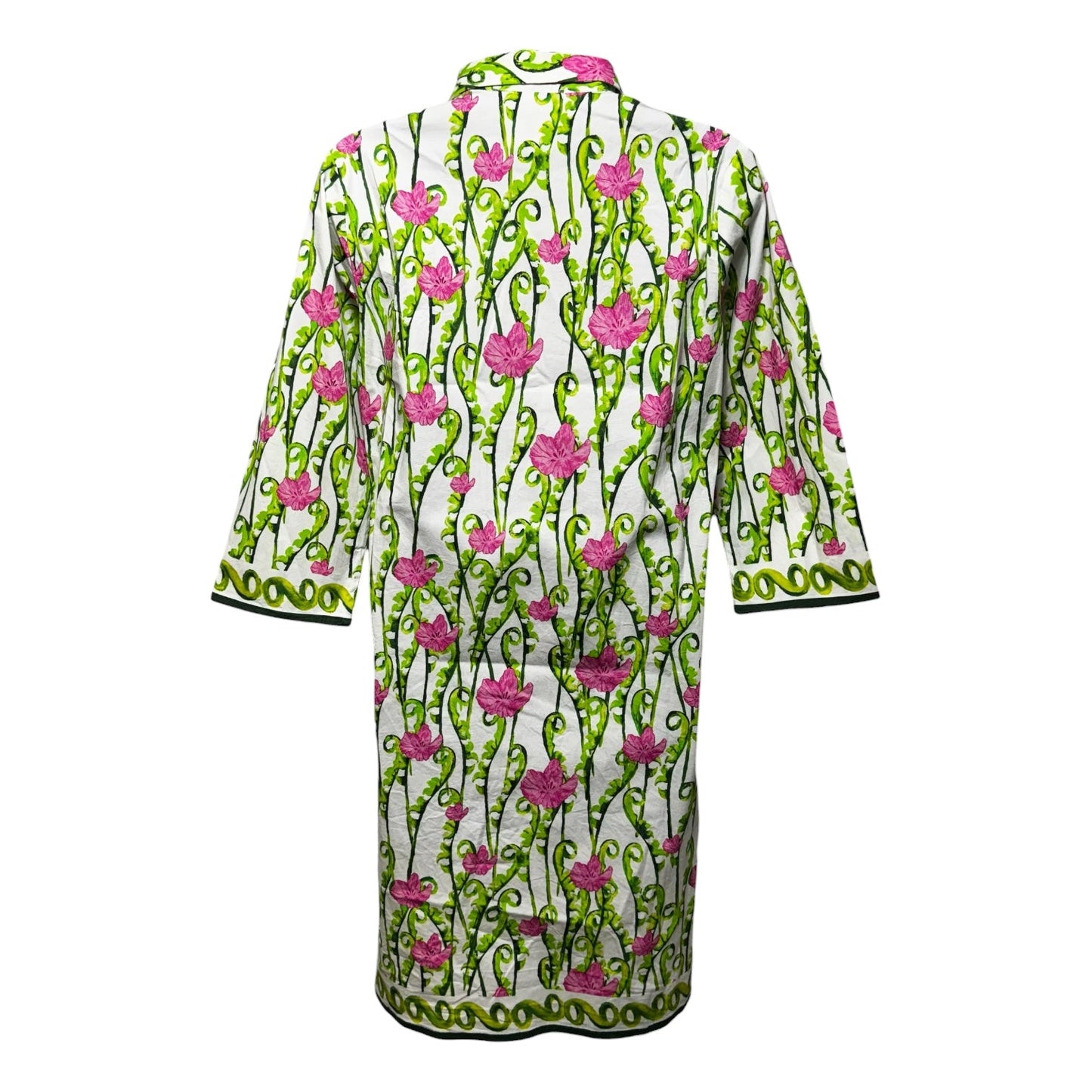 Blooming Shirt Dress By Bella Tu In Green Multi, Size: S