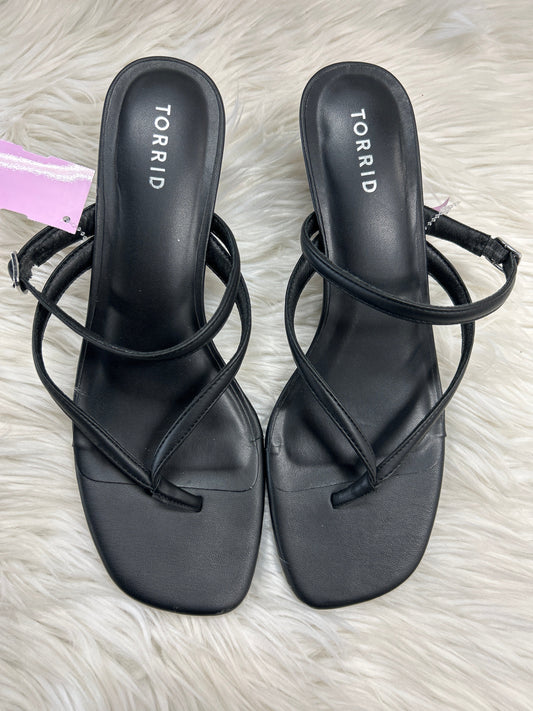 Sandals Heels Kitten By Torrid In Black, Size:10.5