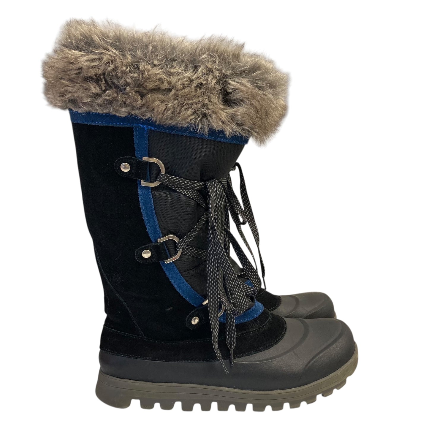Boots Snow By Bare Traps In Black & Blue, Size:8.5
