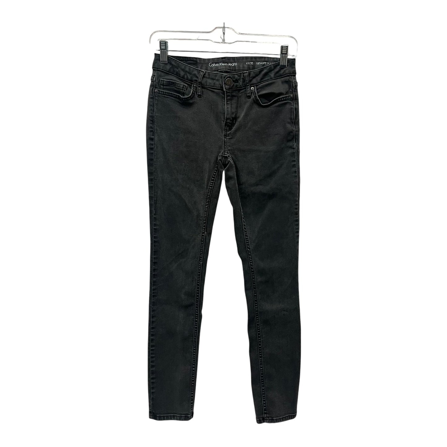 Jeans Skinny By Calvin Klein In Black, Size:4