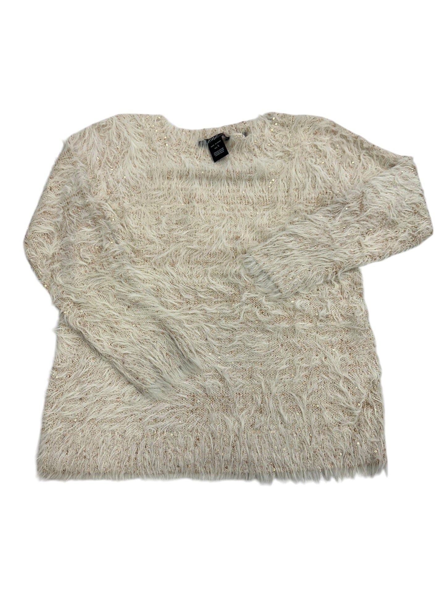 Sweater By Clothes Mentor In Cream, Size:L