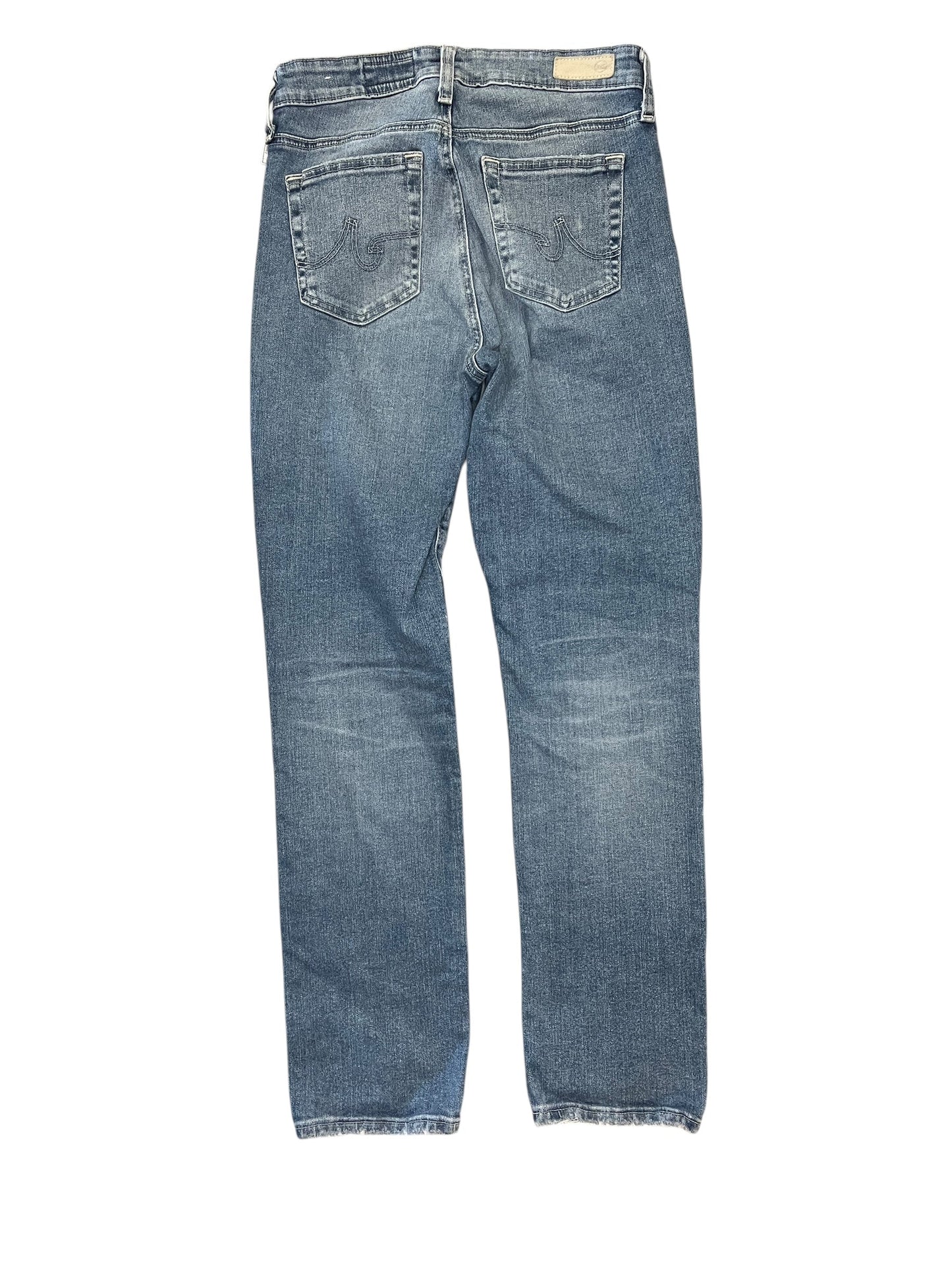 Jeans Straight By Ag Jeans In Blue Denim, Size:4