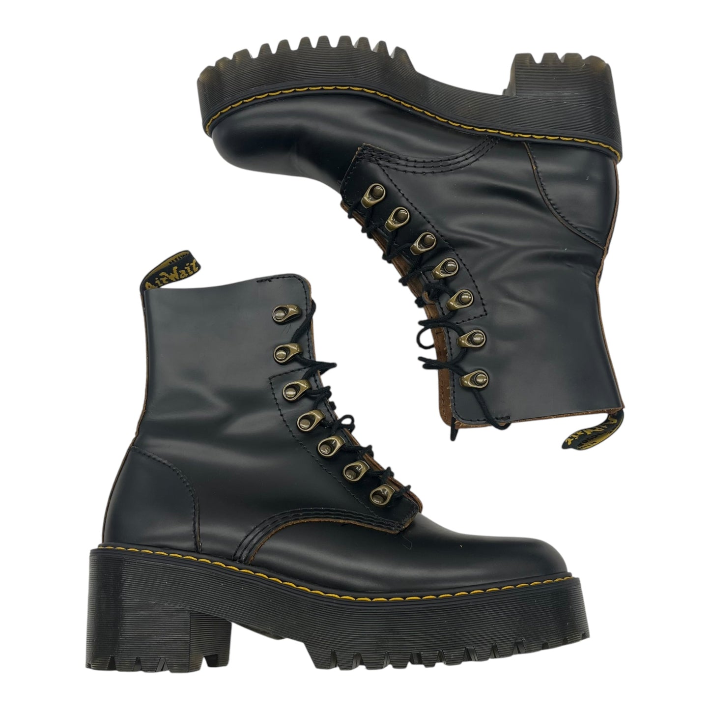 Boots Leather By Dr Martens In Black, Size:8