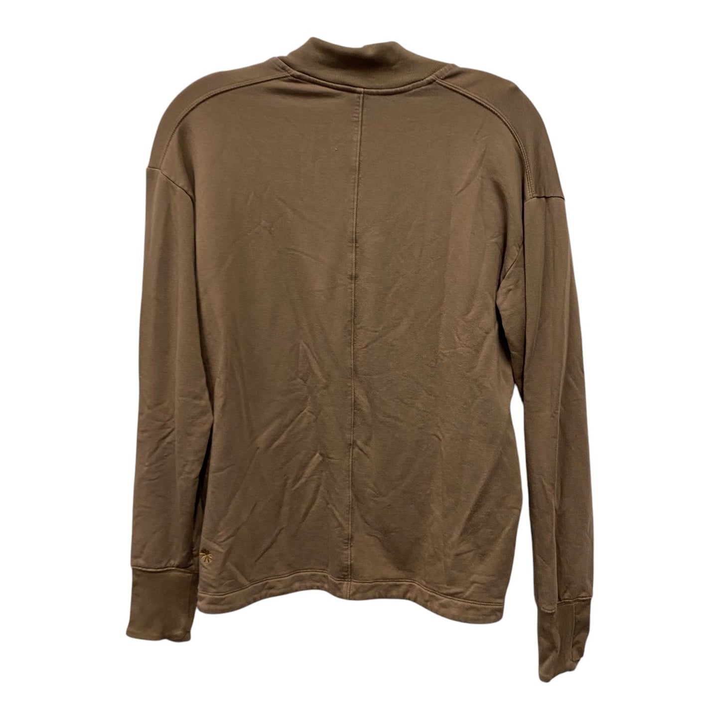 Athletic Top Ls Collar By Athleta In Brown, Size:Xxs