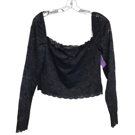 Top Ls Basic By Guess In Black, Size:L