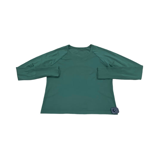 Athletic Top Ls Crewneck By Lululemon In Green, Size:10