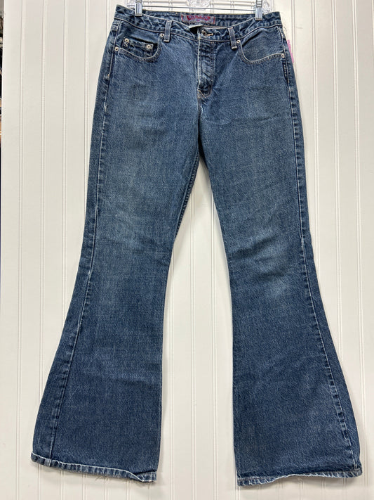 Jeans Boot Cut By Silver In Blue Denim, Size:12L