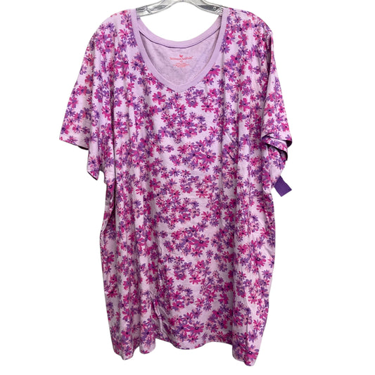 Top Ss Basic By Woman Within In Purple, Size:4X