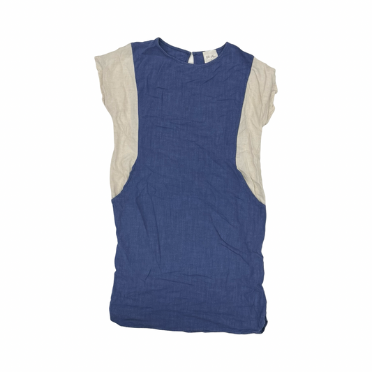 Dress Casual Midi By Clothes Mentor In Blue & White, Size:M