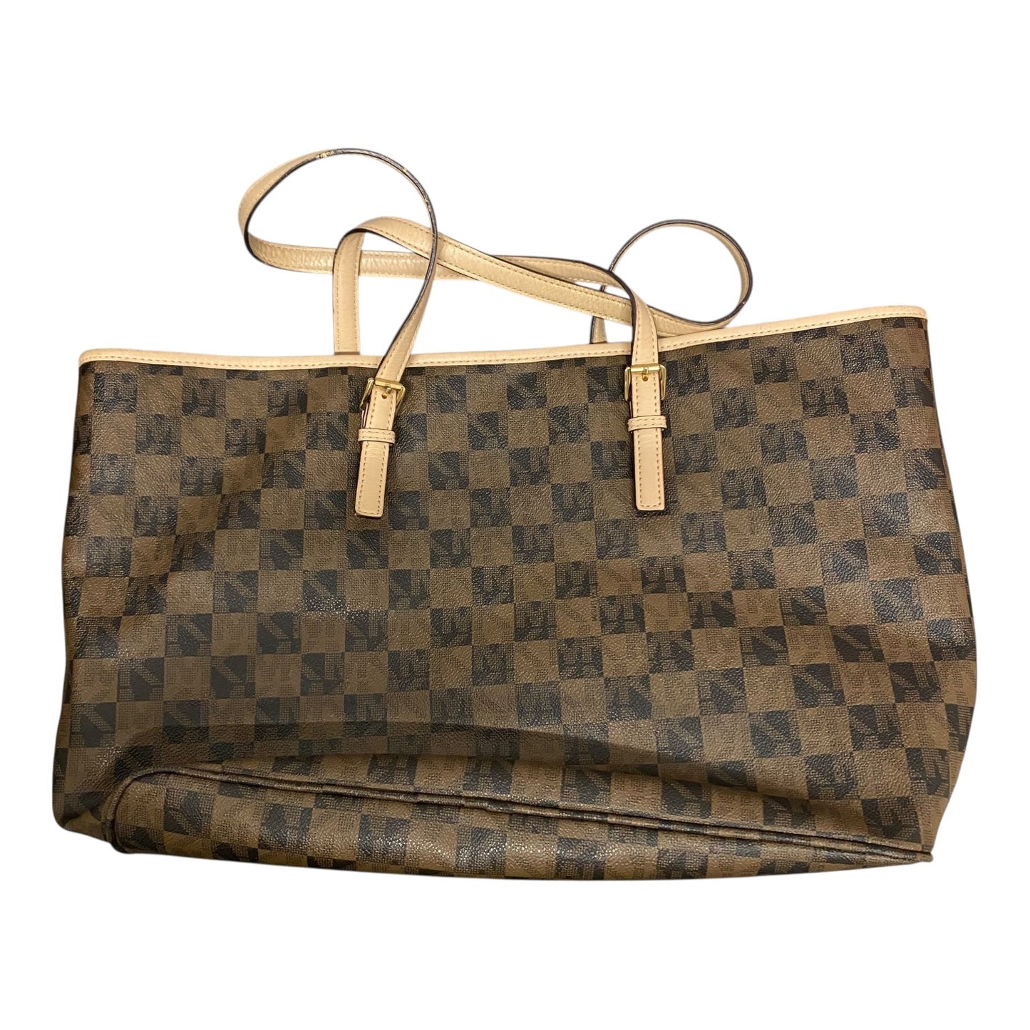 Tote Designer By Michael Kors In Brown, Size:Large