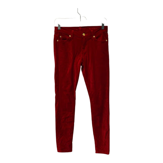 Jeans Skinny By 7 For All Mankind In Red, Size:2