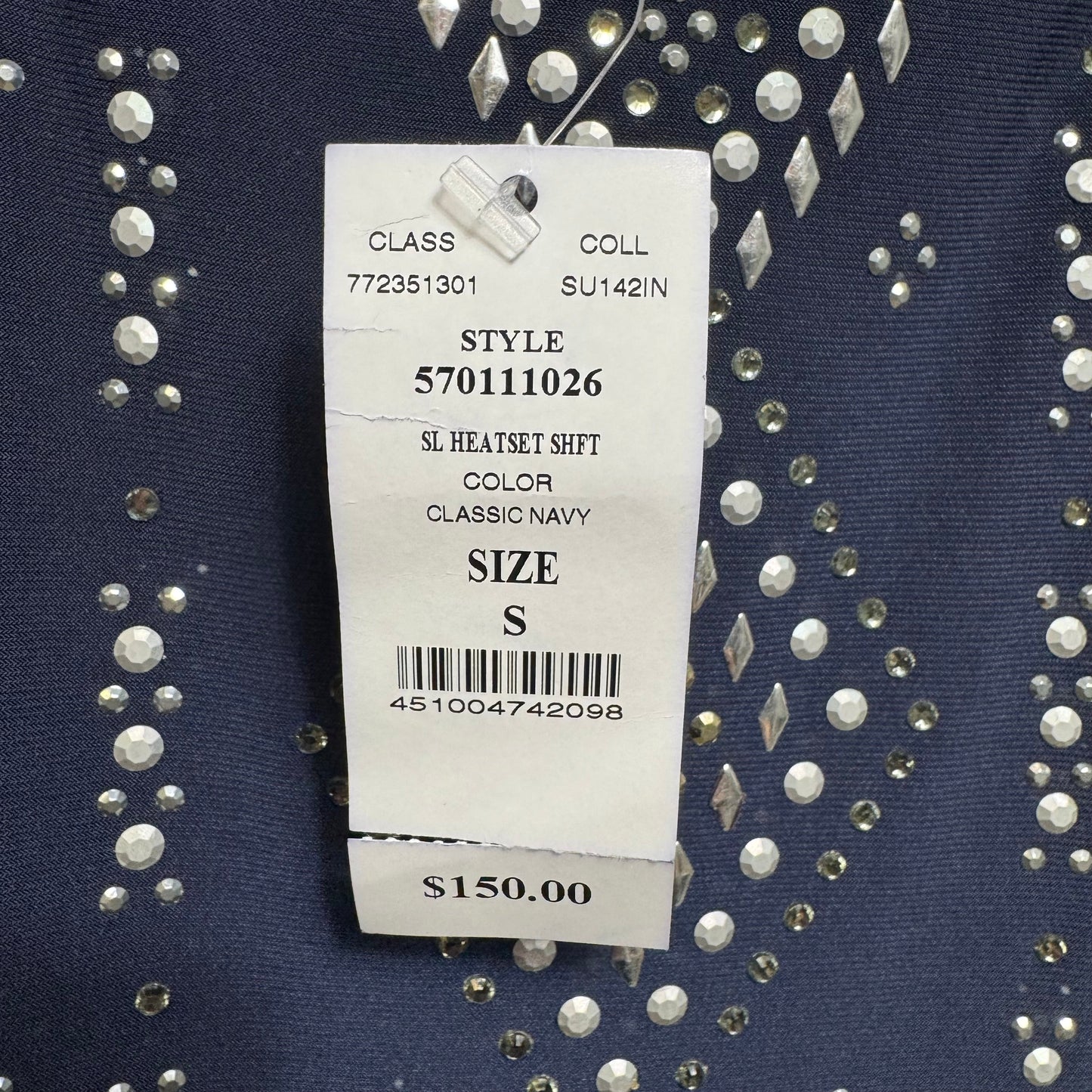 Sleeveless Heatset Shift Dress By White House Black Market In Navy, Size: S