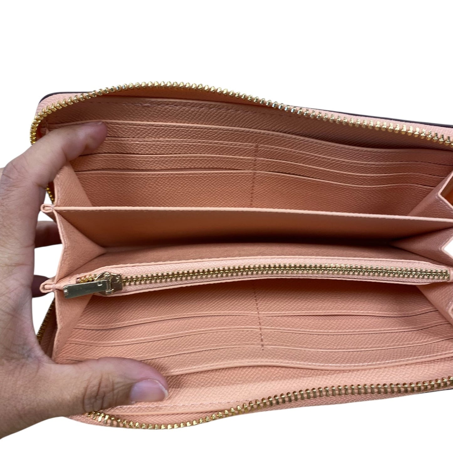 Wristlet Designer By Coach In Peach, Size:Medium