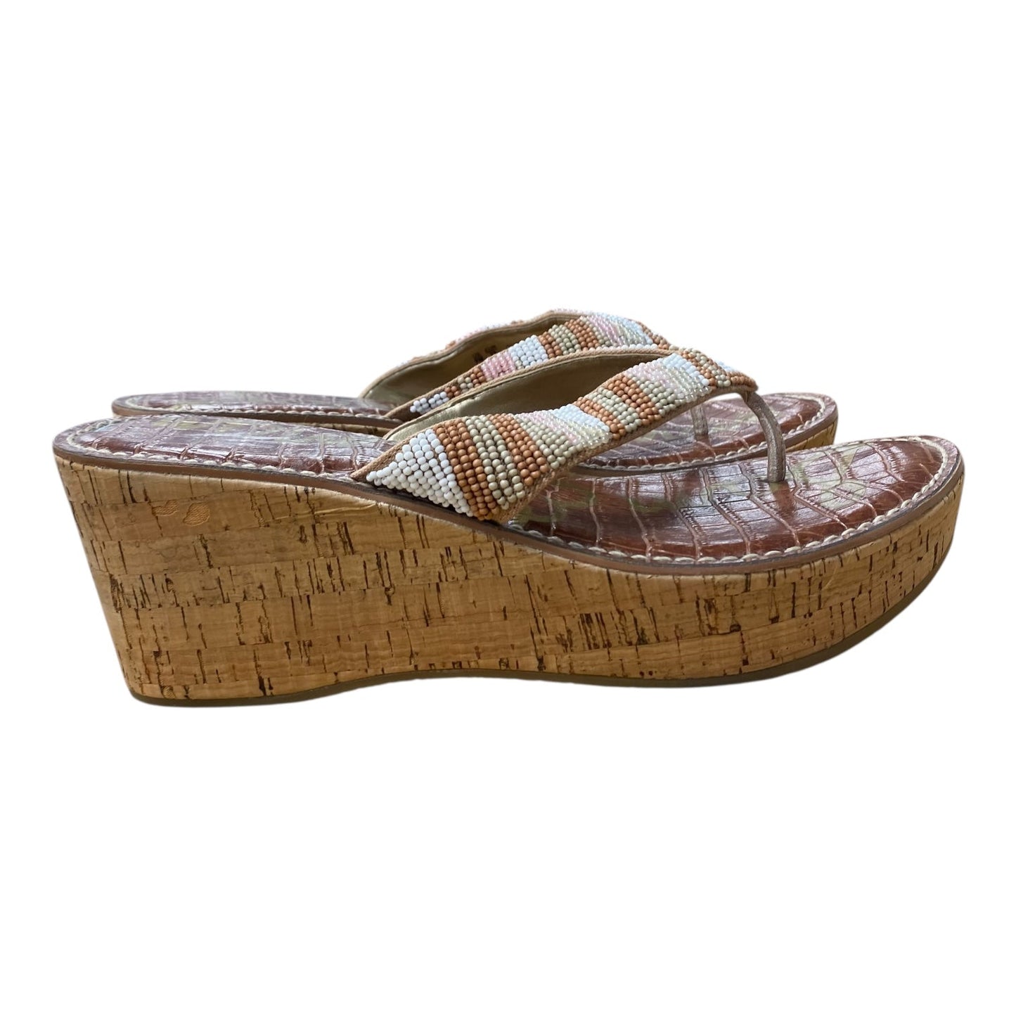 Sandals Heels Wedge By Sam Edelman In Brown, Size:9